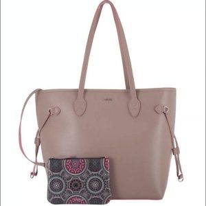 LODIS Bliss Leather Tote With Matching Wristlet